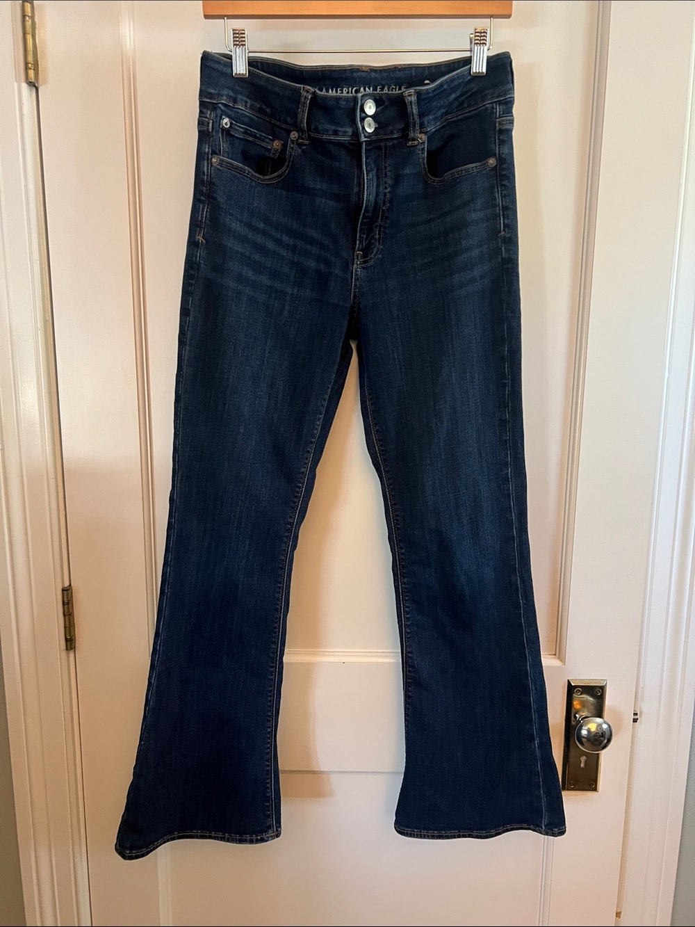 American Eagle Outfitters Dark Indigo Artist Flare Jeans